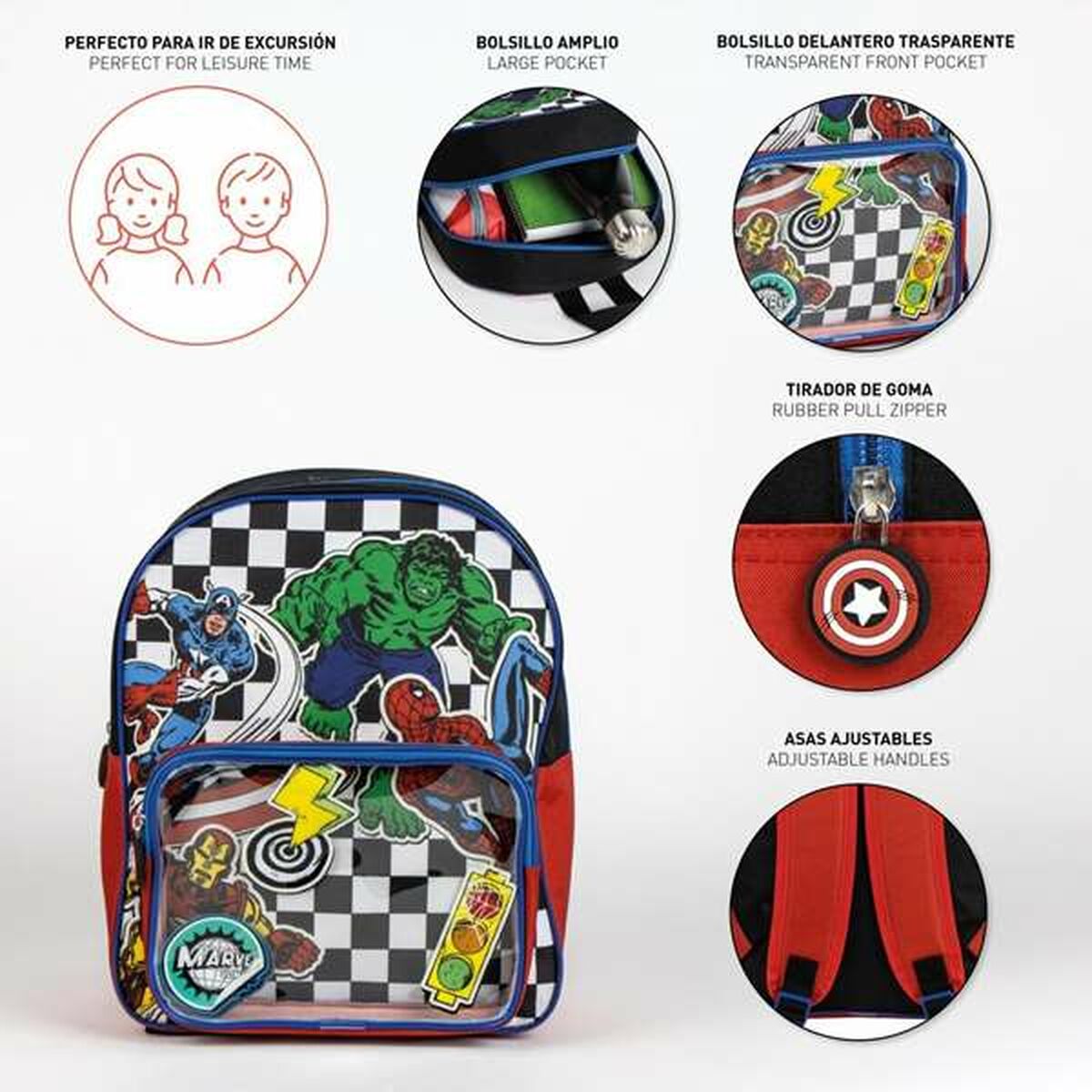 Zaino Scuola The Avengers Nero